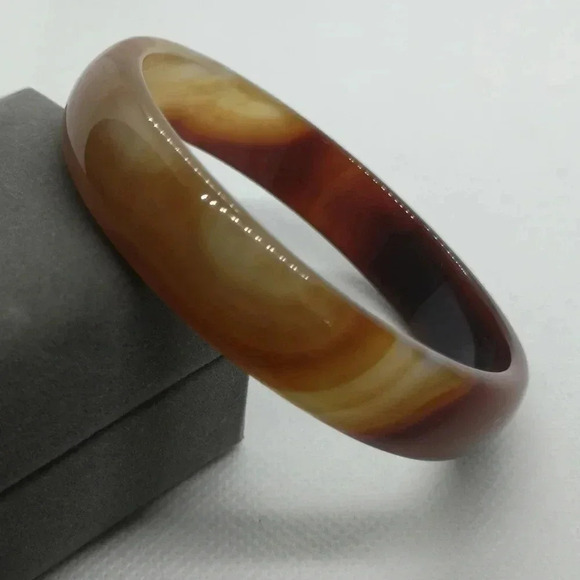 Natural agate  bangle - Picture 5 of 5